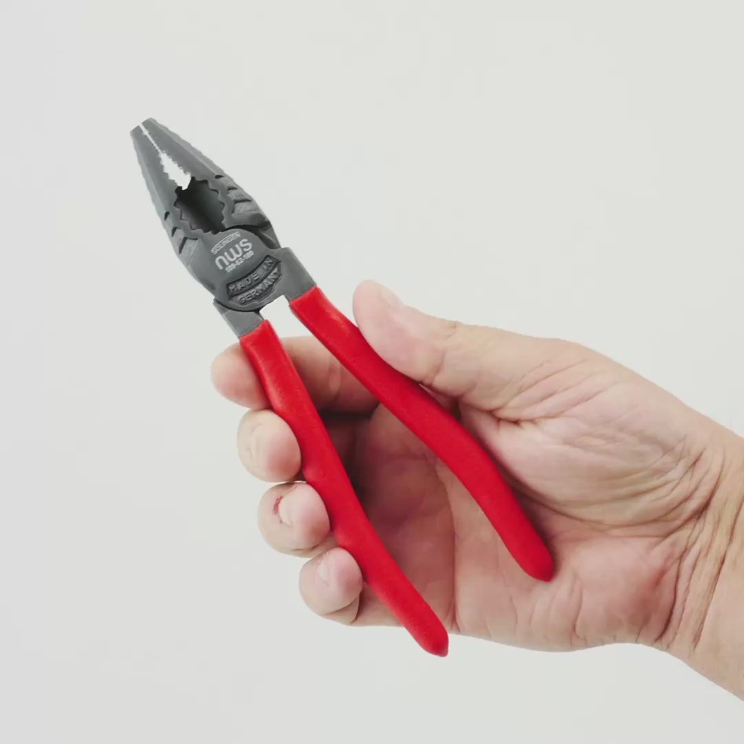 NWS 7" High Leverage Combination Pliers CombiMax - TitanFinish - Plastic Grip