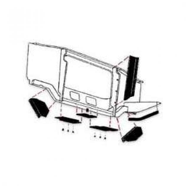 Side Radiator Air Deflector Seals - 240 6 Cylinder and 289 V8