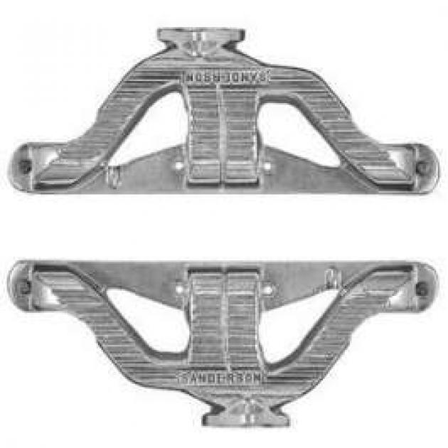 Chevy Sanderson Headers, Cast Iron, Small Block, Ceramic Coated, 1955-1957