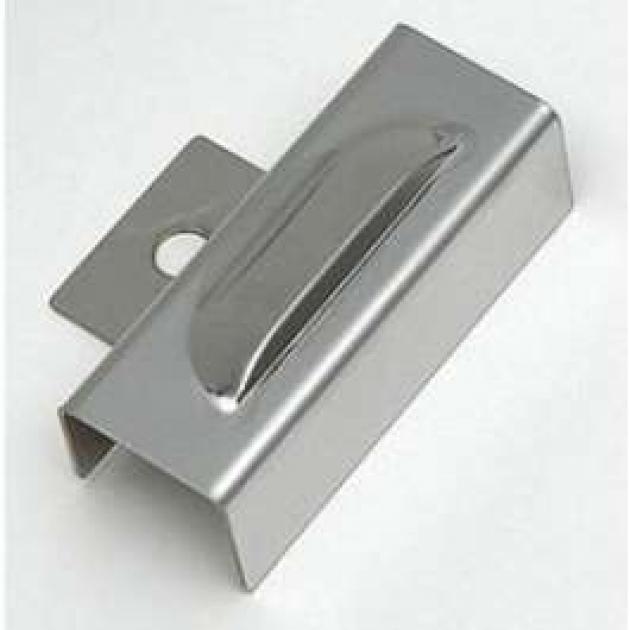 Chevy Firewall Ballast Resistor Cover, Louvered Chrome, 1955-1957