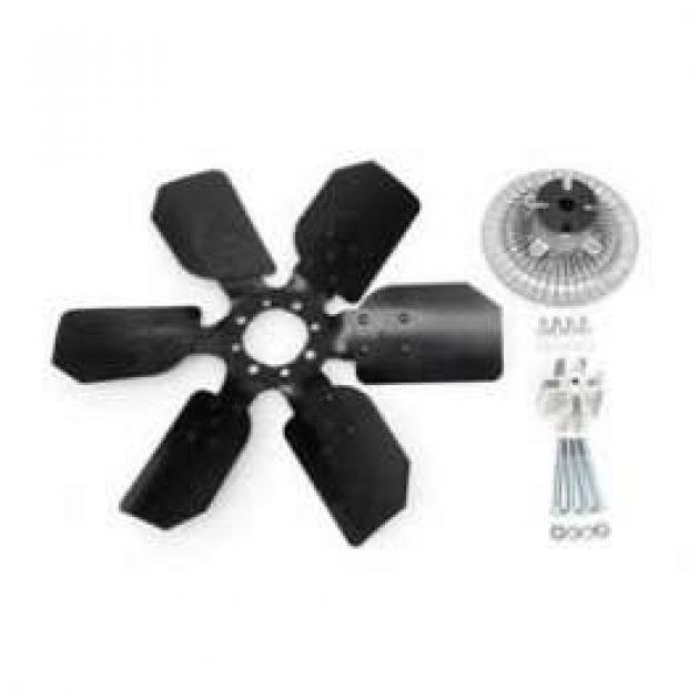 Chevy Clutch Fan Kit, Reverse Rotation, Short Water Pump, 1955-1957