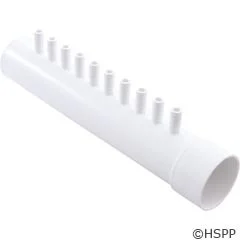 10-Port Dead End Manifold with 3/8″ Barbs and 1-1/2″ Spigot Connection