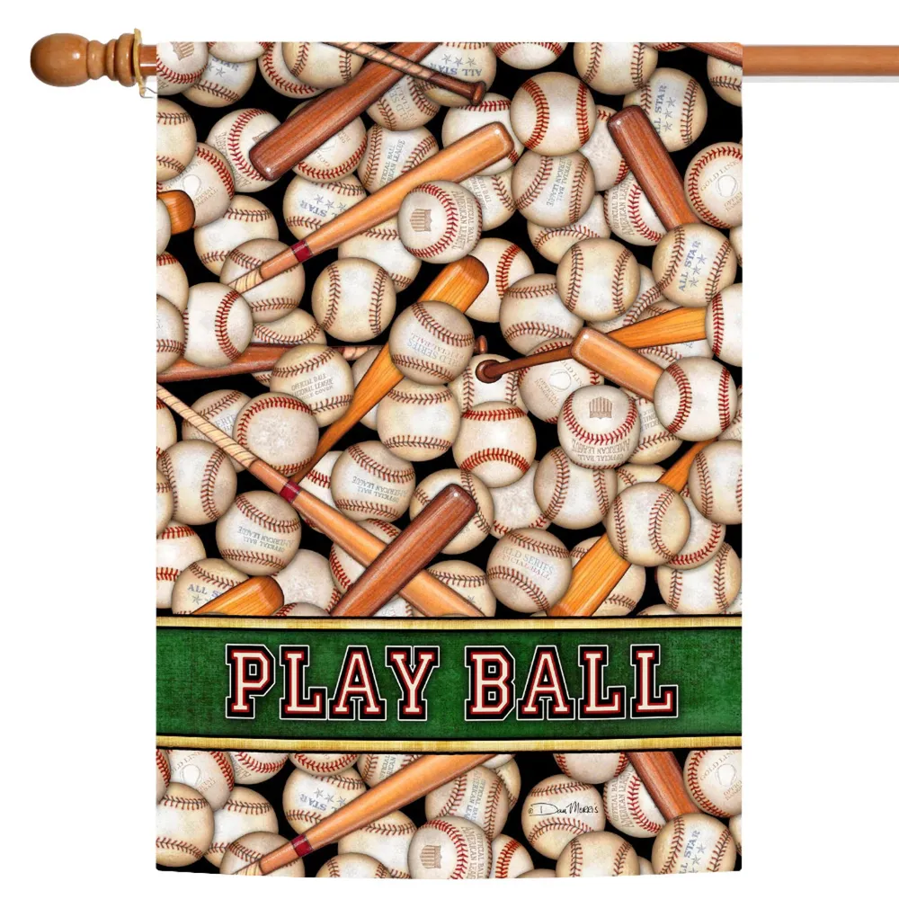 Baseball Ball Outdoor House Flag 40″ x 28″