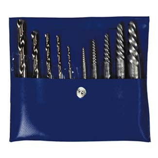 10-pc Spiral ExtractorandDrill Bit Combo Pack HAn11117