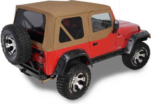 Rugged Ridge XHD Replacement Soft Top with Upper Door Skins & Tinted Windows for 97-02 Jeep Wrangler TJ