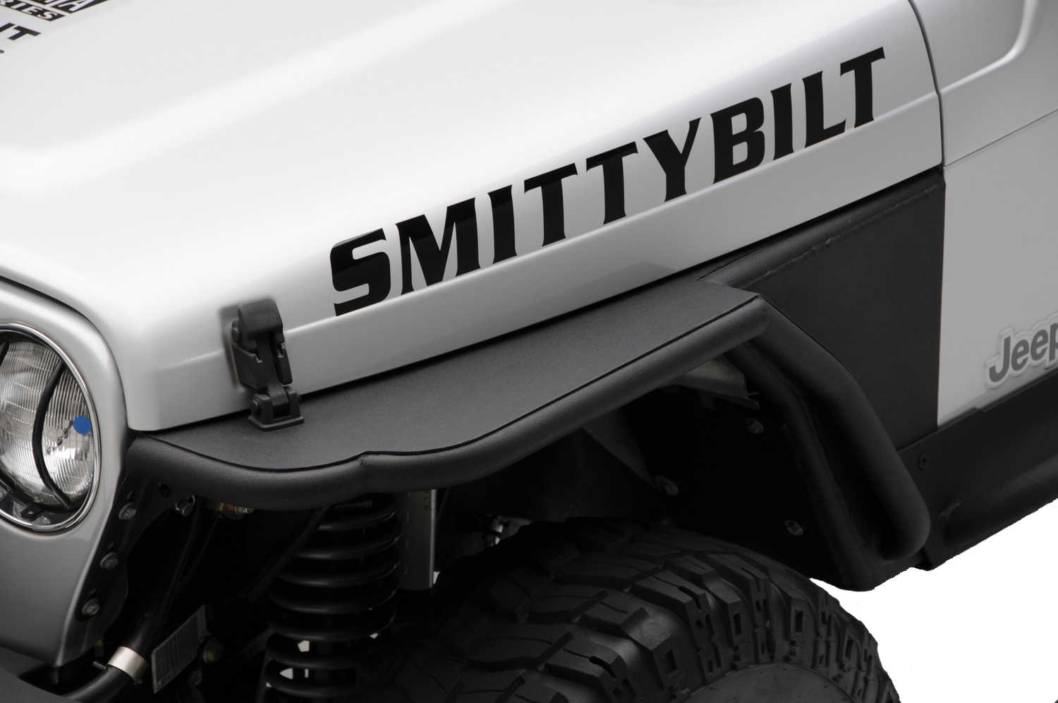 Smittybilt Front XRC Tube Fenders with 3" Flare in Textured Black for 97-06 Jeep Wrangler TJ & Unlimited