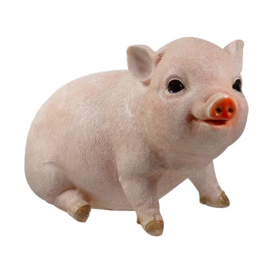 12″ Realistic Pink Piglet Outdoor Garden Statue