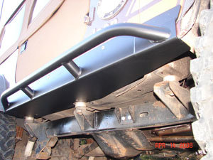Rock Hard 4X4 RH3002-CJ Rocker Sliders with Tube in Black for 76-86 Jeep CJ7