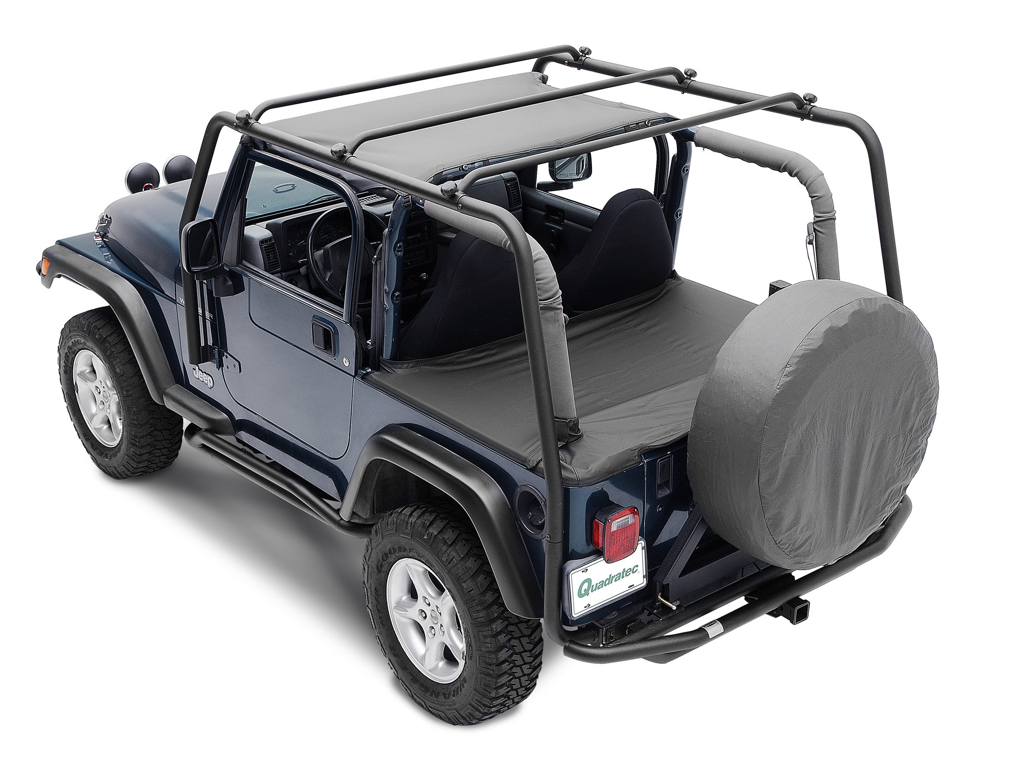 Smittybilt SB76713 SRC Roof Rack in Textured Black for 97-06 Jeep Wrangler TJ