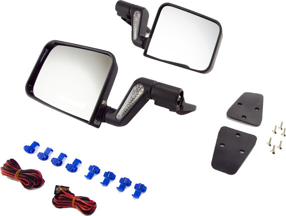 Rugged Ridge 11002.20 Heated Mirror Set in Black for 87-02 Jeep Wrangler YJ & TJ with Full Doors