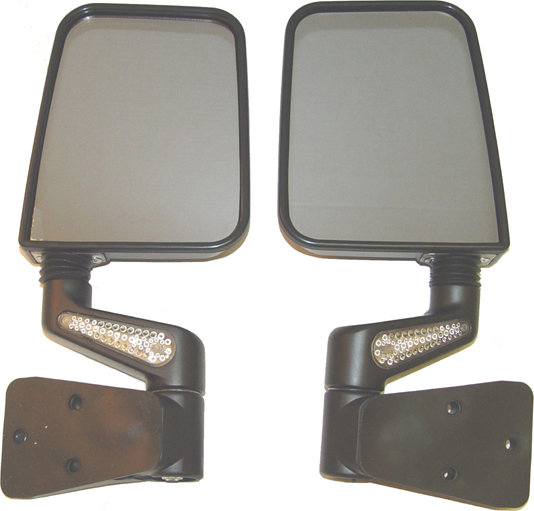 Rugged Ridge 11015.20 LED Heated Mirrors in Black for 87-02 Jeep Wrangler YJ & TJ
