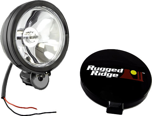 Rugged Ridge 15207.01 6" Round Off Road Fog Light in Black 100W