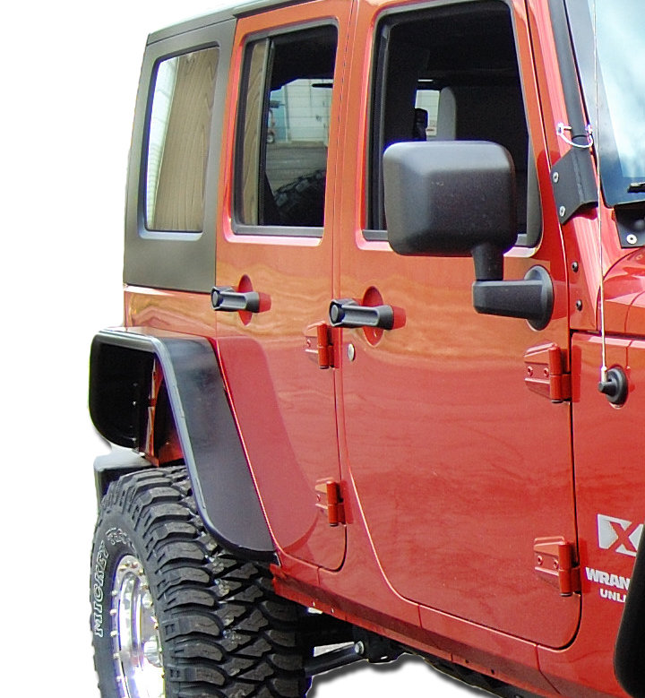 Warrior Products Rear Tube Flares for 07-18 Jeep Wrangler Unlimited JK 4 Door
