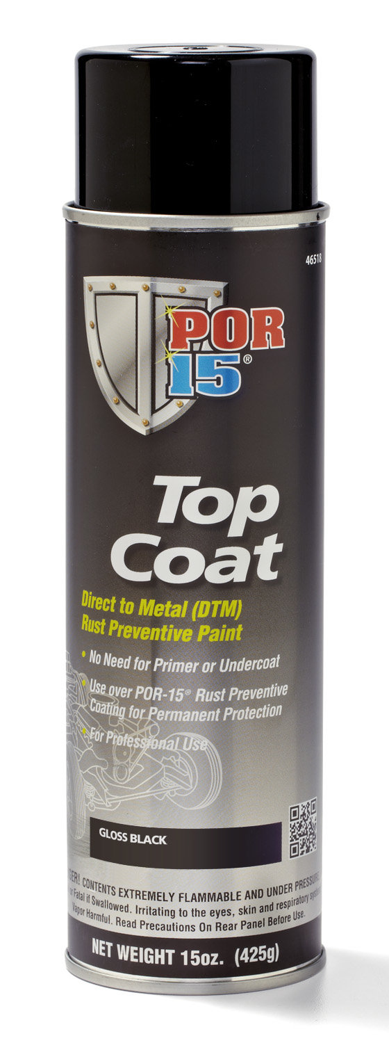 Por-15 45818 Top Coat in Gloss Black 15oz Aerosol Can