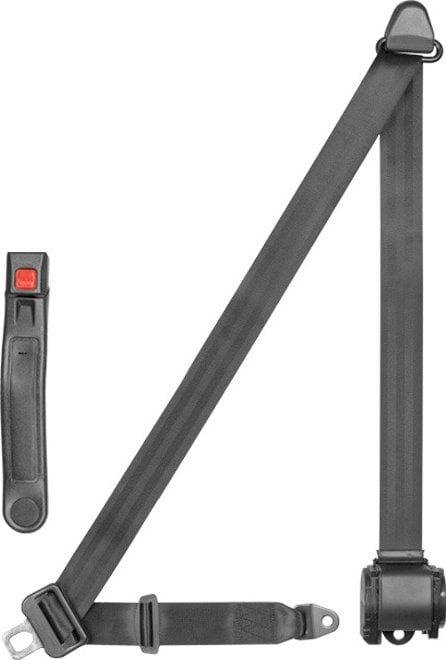 Corbeau 43321B 3-Point Retractable Seat Belt in Black