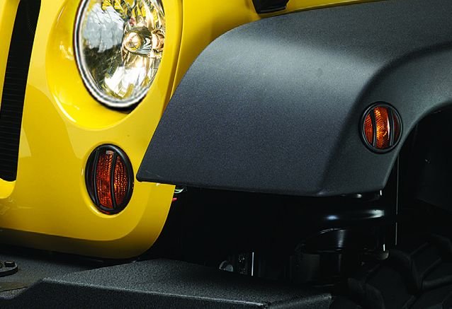 Rugged Ridge 11231.02 Front Side Marker & Parking Light Euro Guards for 07-18 Jeep Wrangler JK