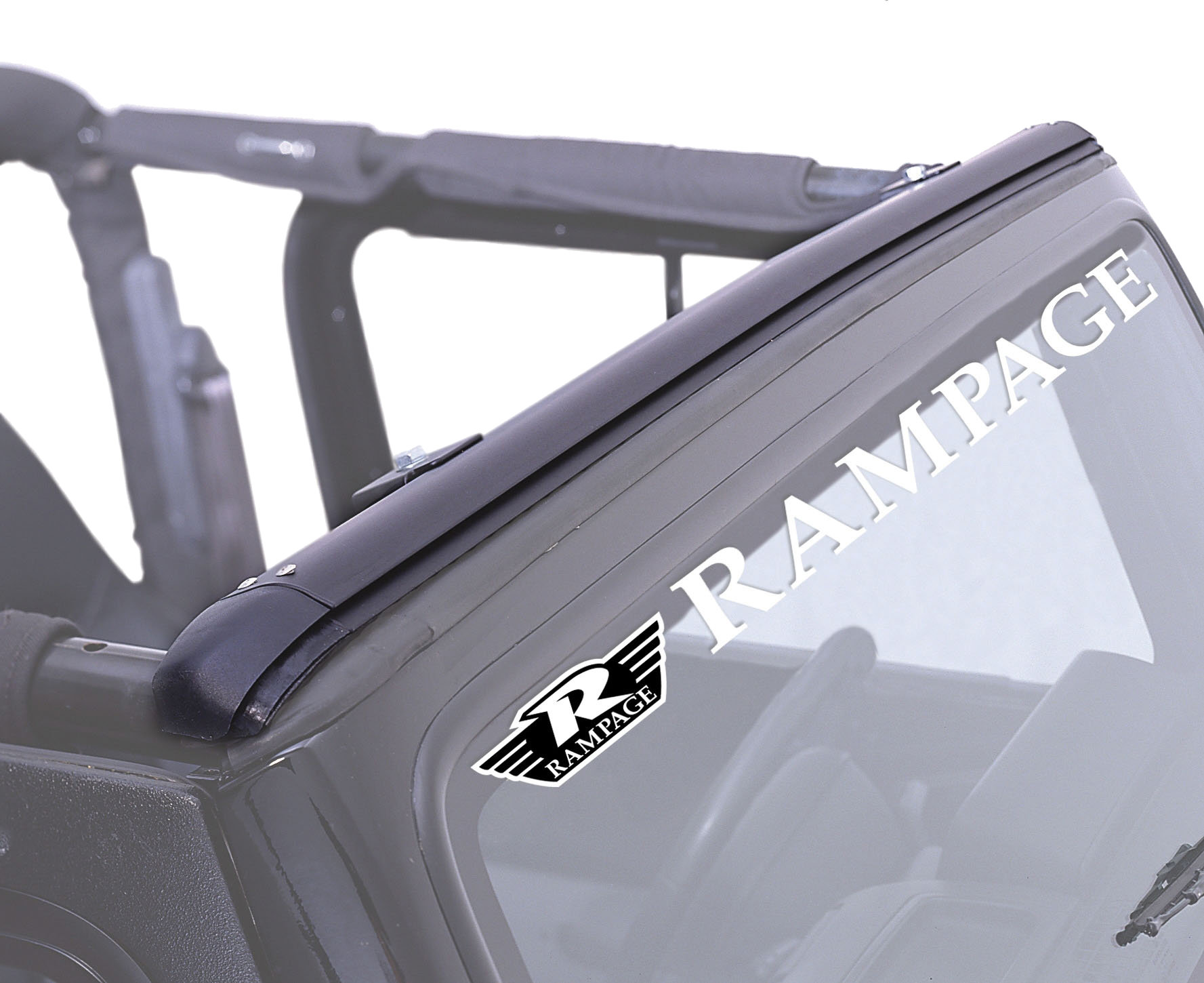 Rampage Products 901004 Windshield Channel for 97-06 Jeep Wrangler TJ & Unlimited