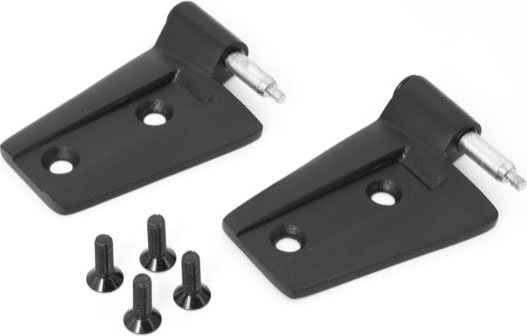 Rugged Ridge 11202.22 Passenger Side Door Hinge Set in Black Powder Coat for 07-18 Jeep Wrangler JK