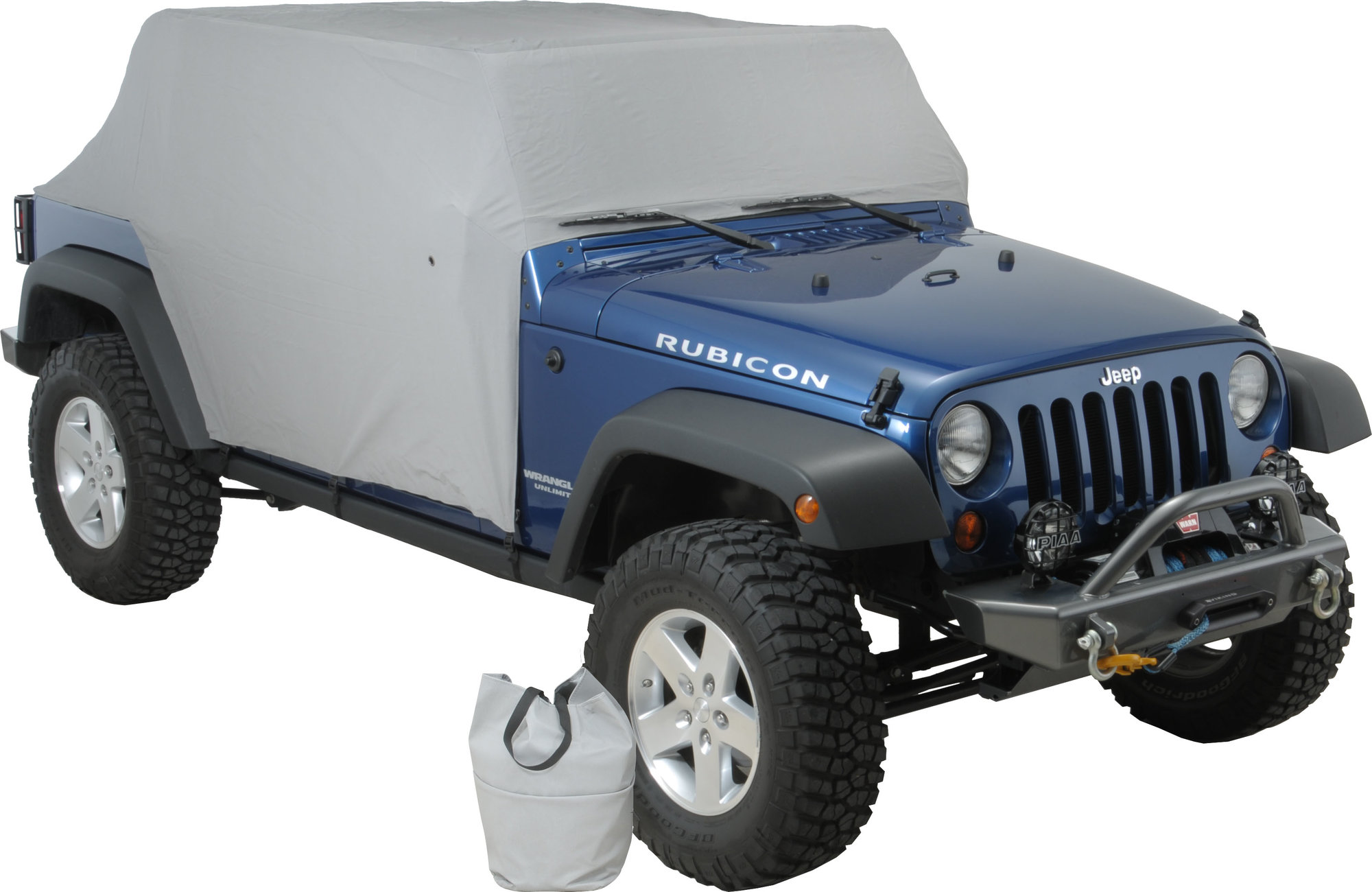 Vertically Driven Products 501163 Full Monty Cab Cover with Half Door Ears in Gray for 07-18 Jeep Wrangler Unlimited JK 4 Door
