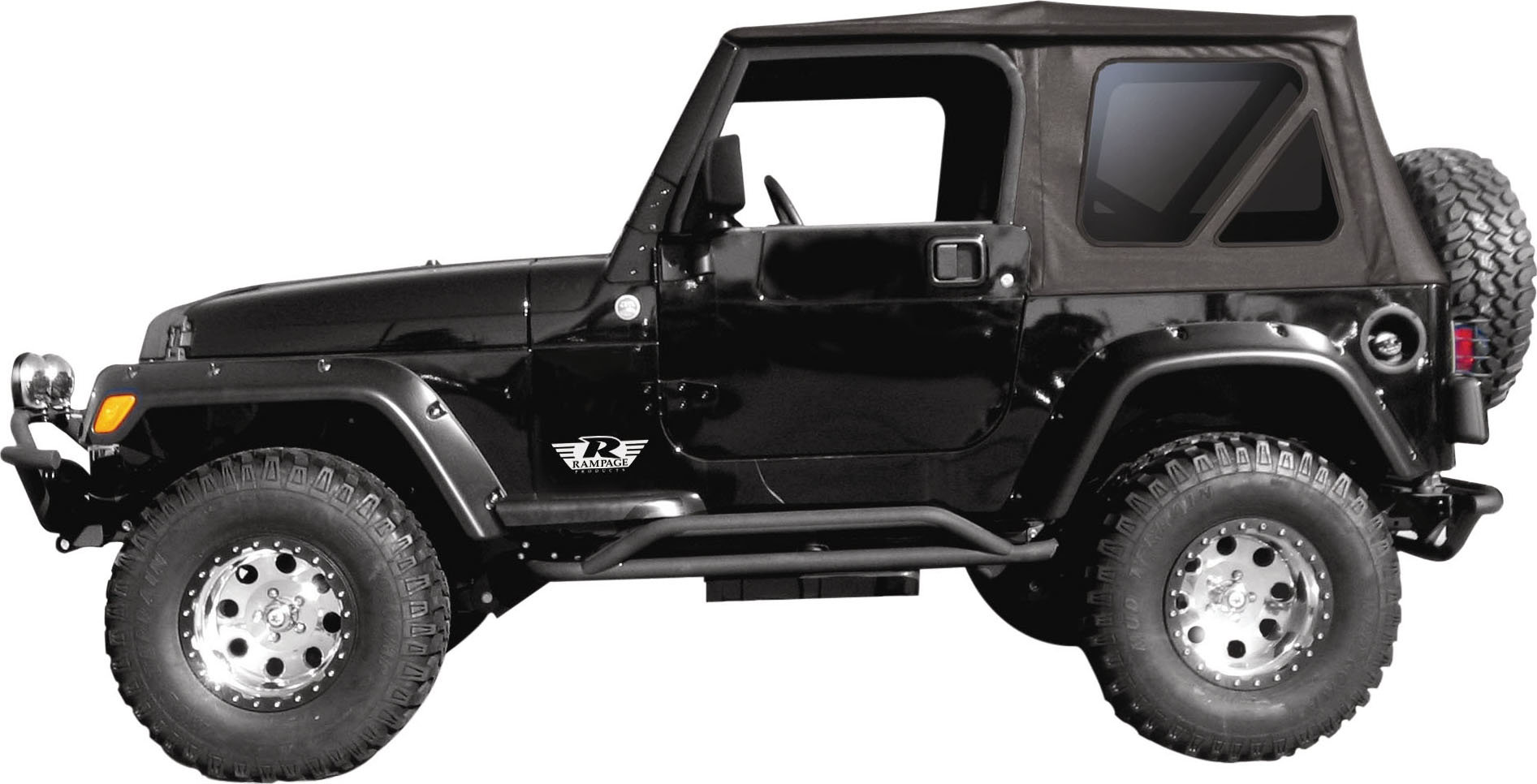 Rampage Products Replacement Soft Top with Tinted Windows for 97-06 Jeep Wrangler TJ