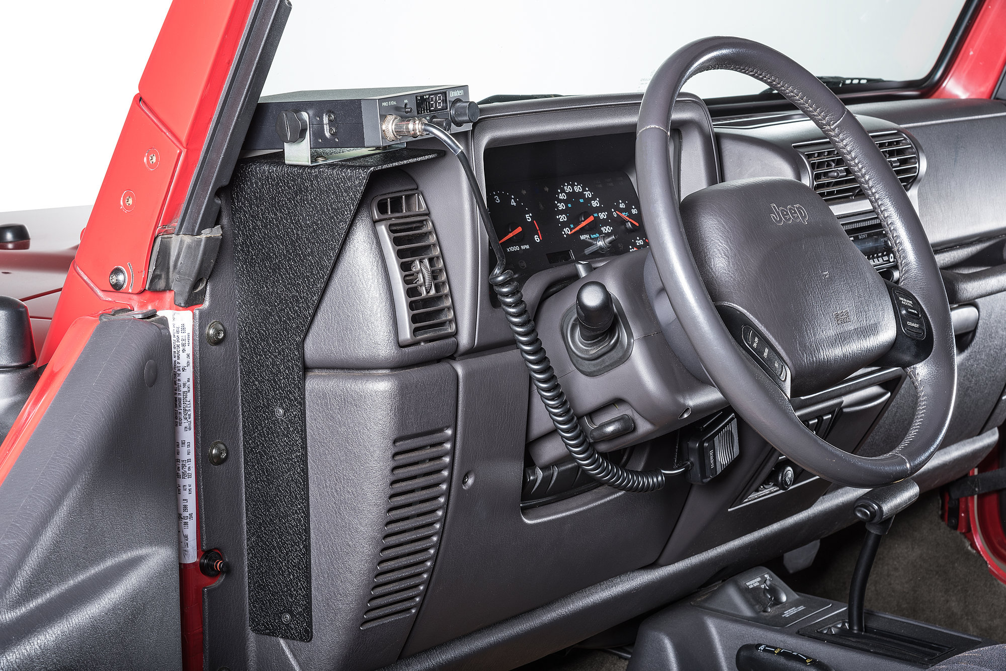 Rugged Ridge 13551.09 CB Radio Dash Mount for 97-06 Jeep Wrangler TJ & Unlimited