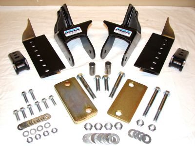 Mountain Off-Road Full Width Axle Shackle Reversal Kit for 76-86 Jeep CJ-5, CJ-7 & CJ-8 Scrambler with 2.0" Wide Leaf Springs