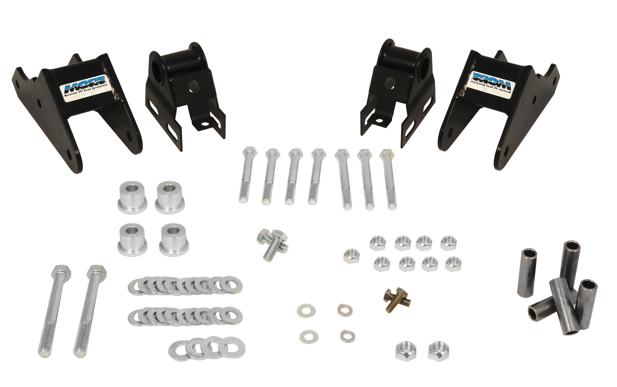 Mountain Off-Road Standard Shackle Reversal Kit with Bolt On Shackle Mount for 87-95 Jeep Wrangler YJ