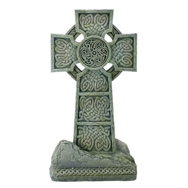 16″ Irish Celtic Cross Religious Outdoor Garden Statue Decoration