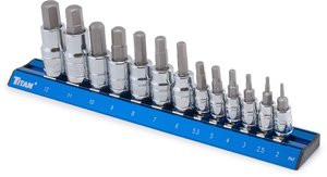 TitanMetric Hex Bit Socket Set, 13-Piece 16124