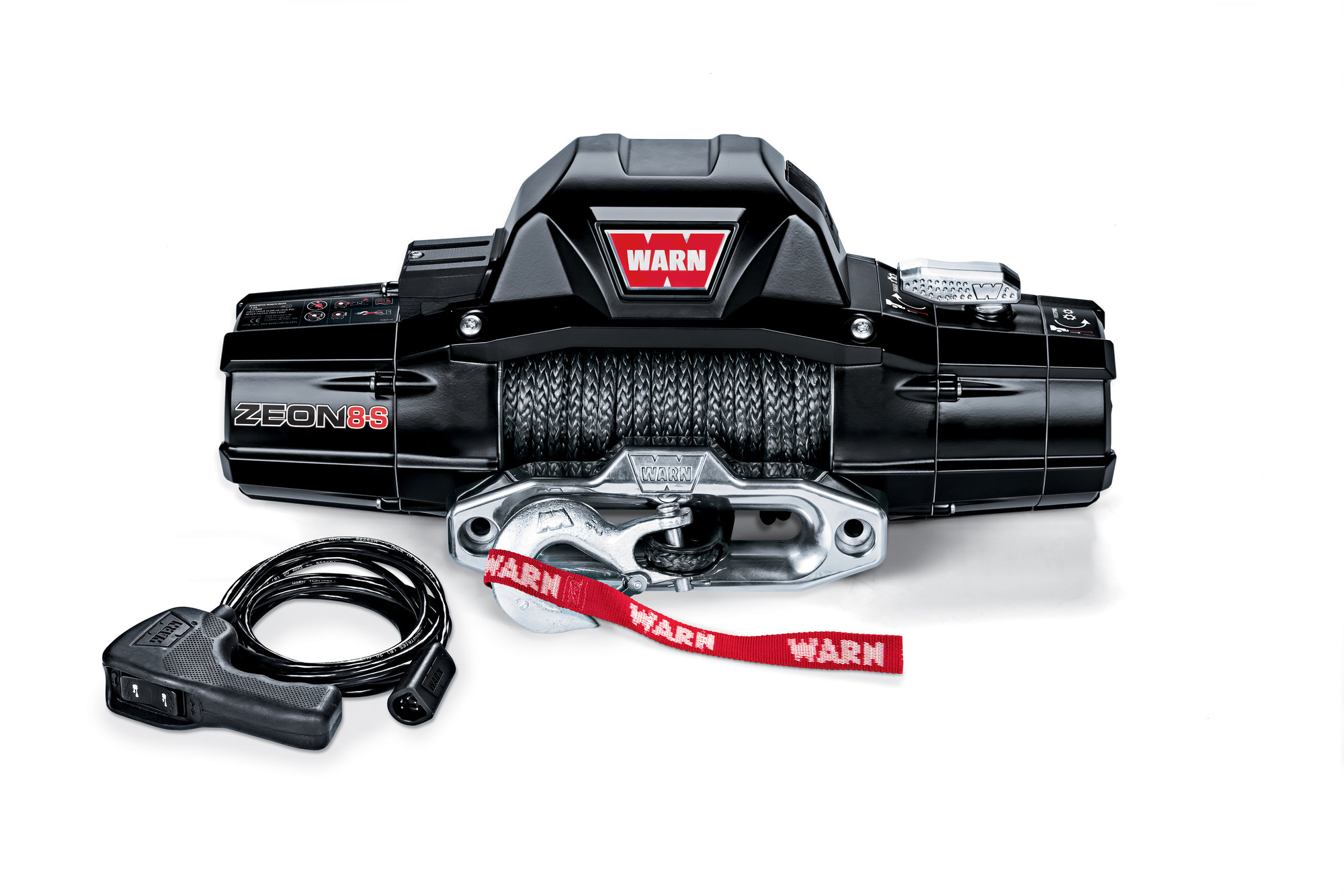WARN 89305 ZEON 8-S Winch with 100' Spydura Synthetic Rope and Hawse Fairlead