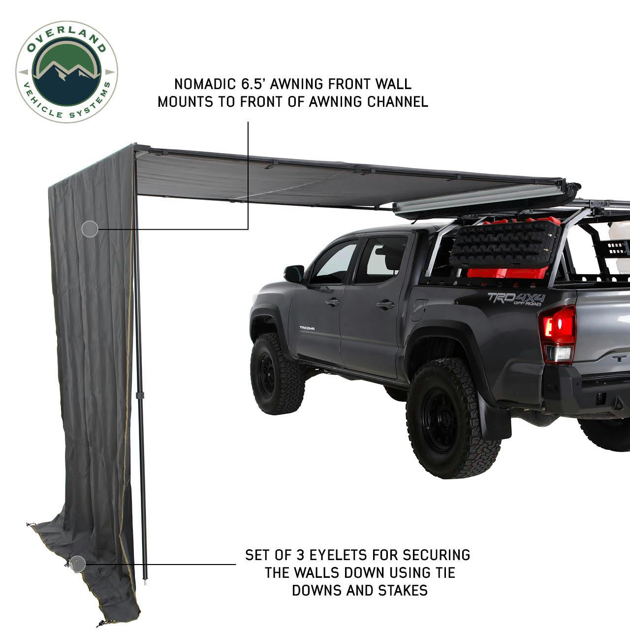 Overland Vehicle Systems 18089909 Nomadic Awning Wall 2.0 - 6.5' Wall 2.0 x 2.5