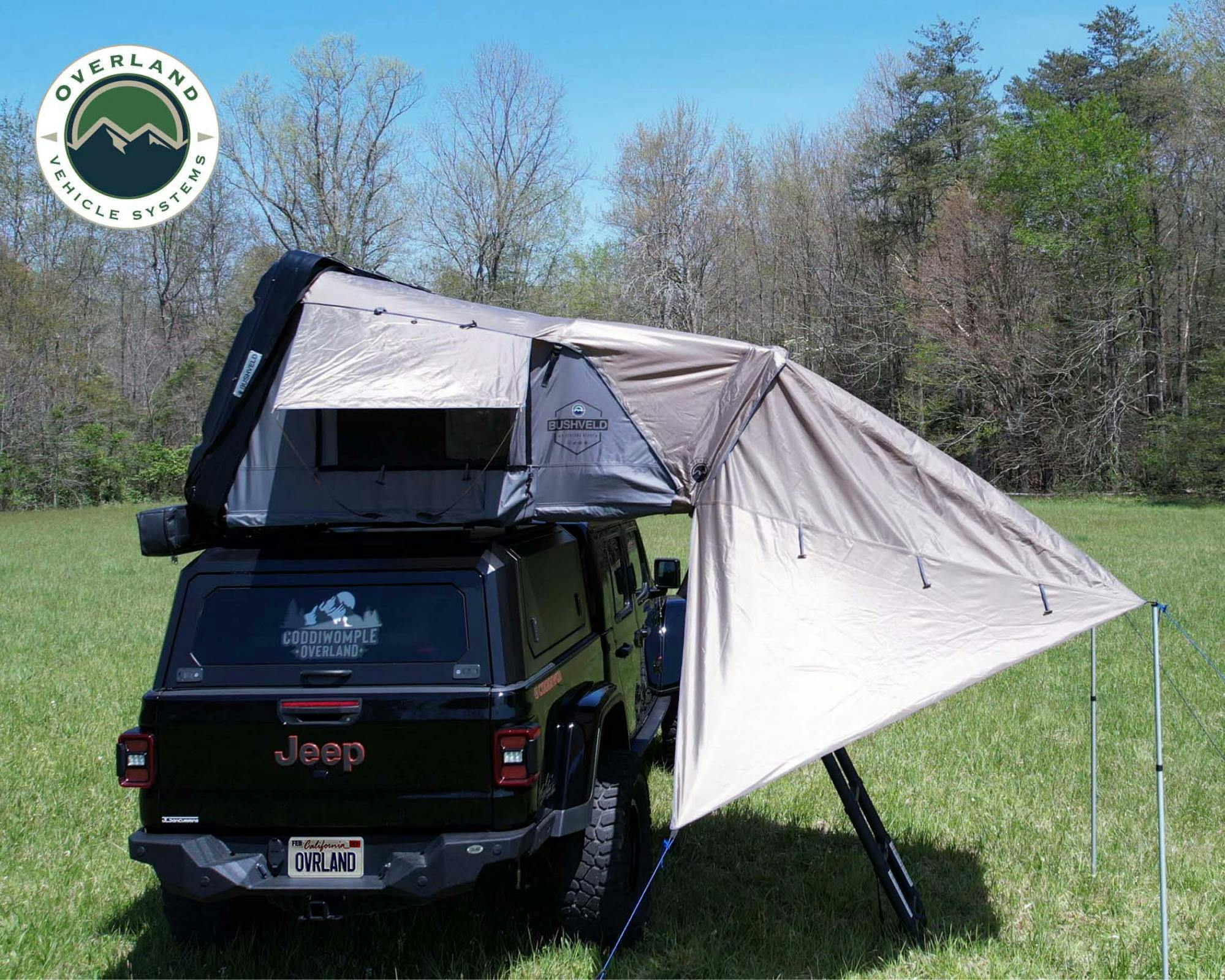 Overland Vehicle Systems 18189903 Bushveld Awning for 2 Person Roof Top Tent