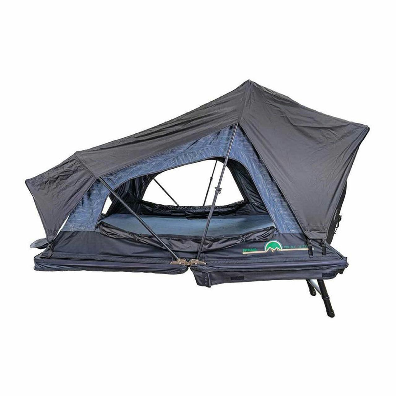 Overland Vehicle Systems 18209904 XD Sherpa S4S - Soft Sided Roof Top Tent, 4 Person, Grey Body & Black Rainfly