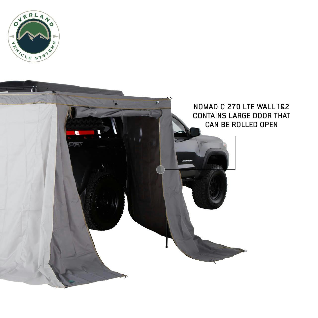 Overland Vehicle Systems 18349909 Nomadic 270 LTE Awning Walls 1 and 2 Passenger Side