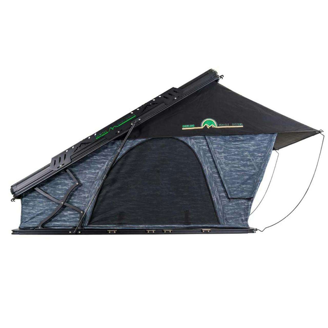 Overland Vehicle Systems 18589902 XD Lohtse - Clamshell Aluminum Roof Top Tent, 2 Person, Grey Body