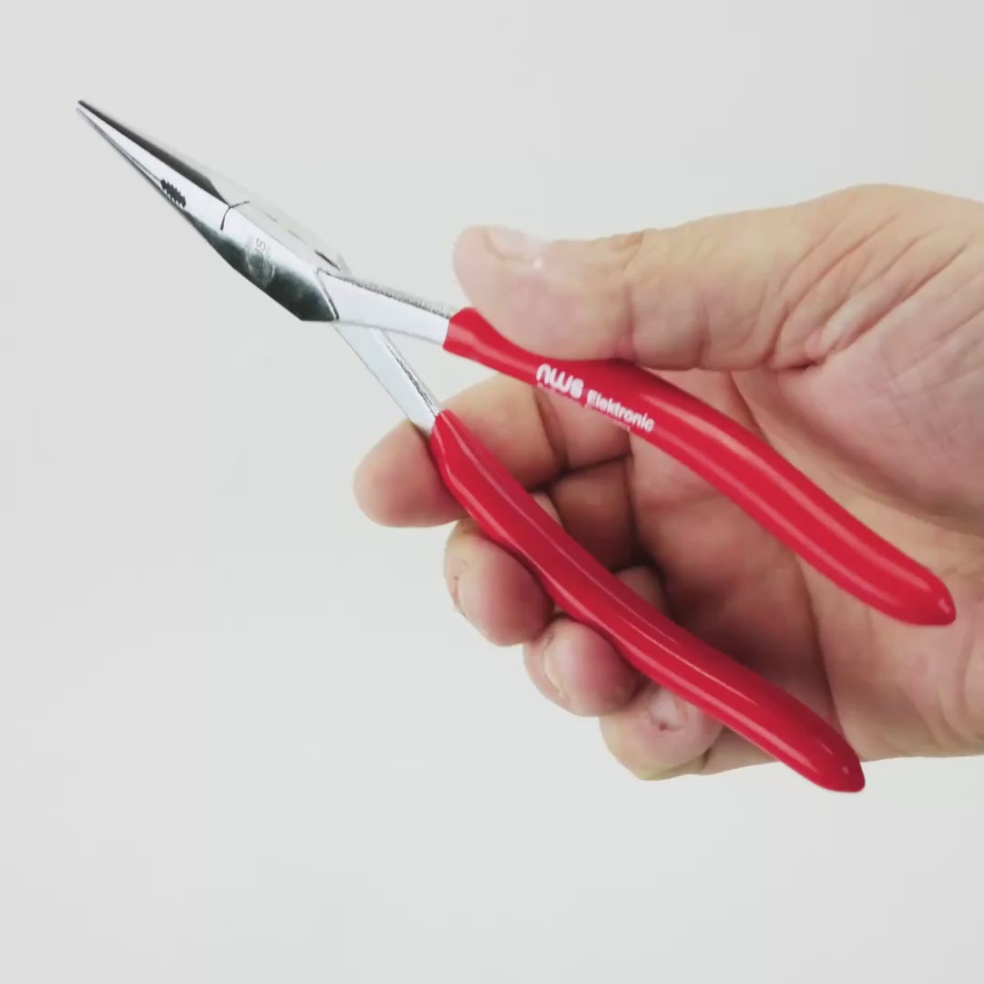 NWS 8.5" Mechanic's Pliers - Flat-Round Jaws - Plastic Grip