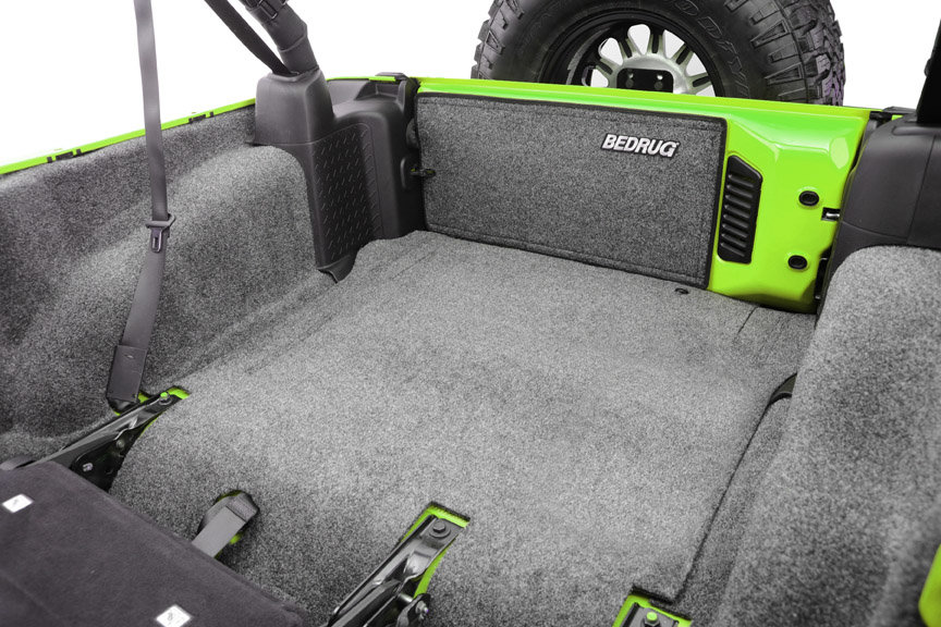 Bedrug Premium Carpeted Rear Floor Covering for 07-18 Jeep Wrangler JK 2 Door