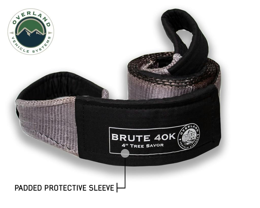 Overland Vehicle Systems 19079916 Tow Strap 40,000 lb. 4 x 8' Gray With Black Ends & Storage Bag