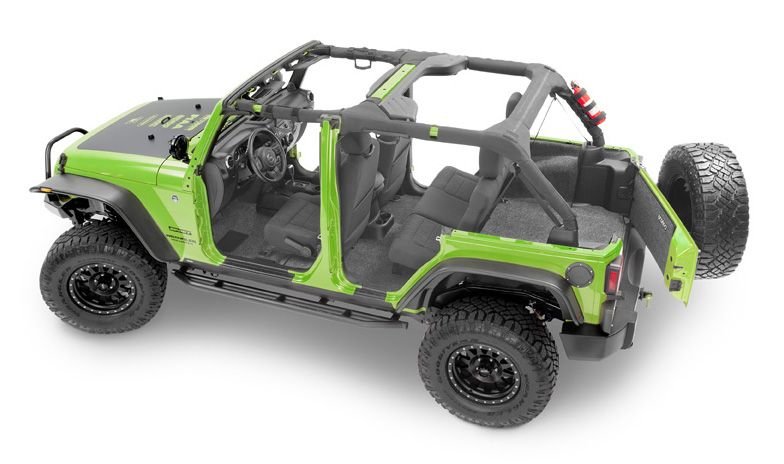 Bedrug Premium Carpeted Floor Covering Kit for 07-18 Jeep Wrangler JK