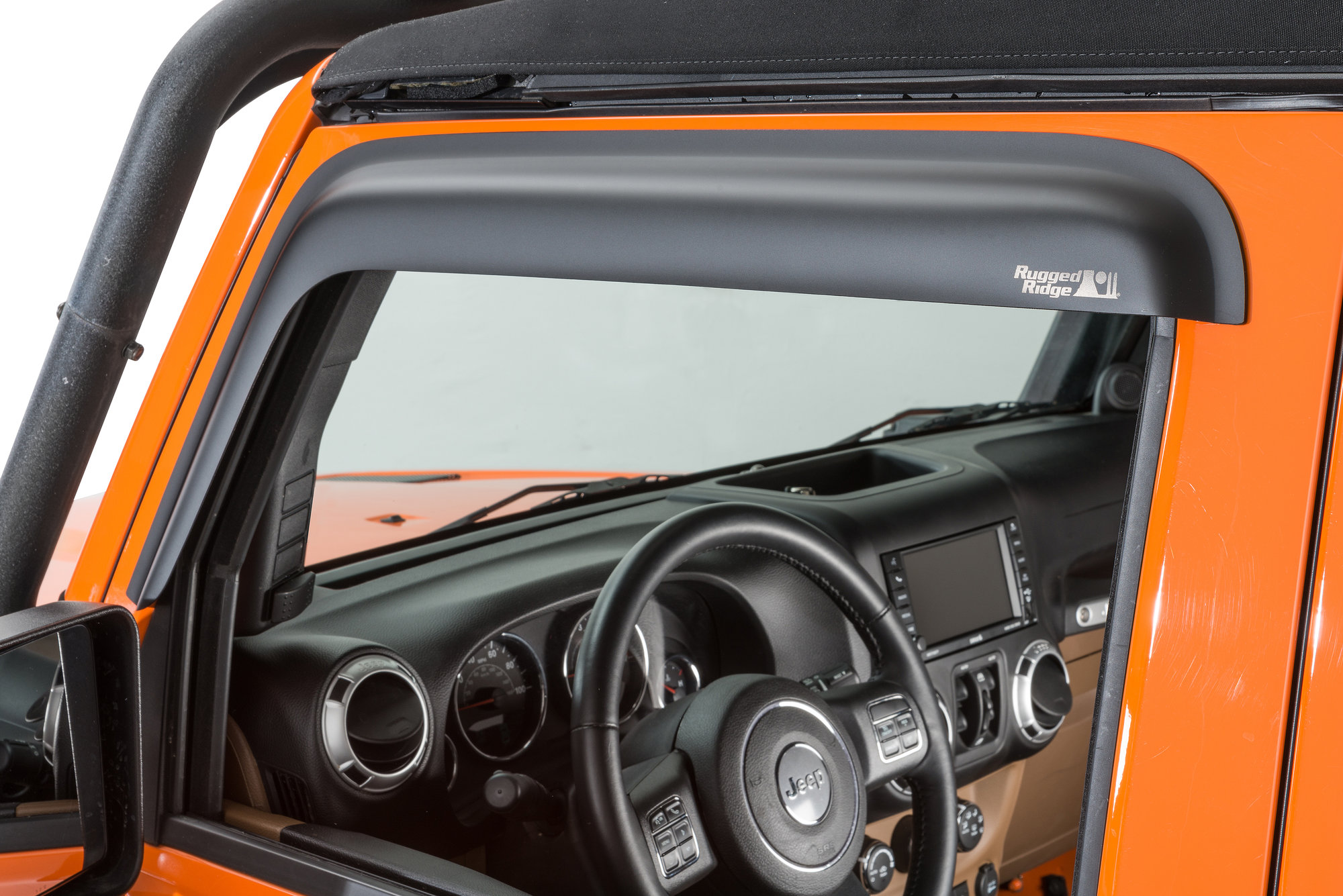 Rugged Ridge 11349.11 Front Window Visors in Matte Black for 07-18 Jeep Wrangler JK