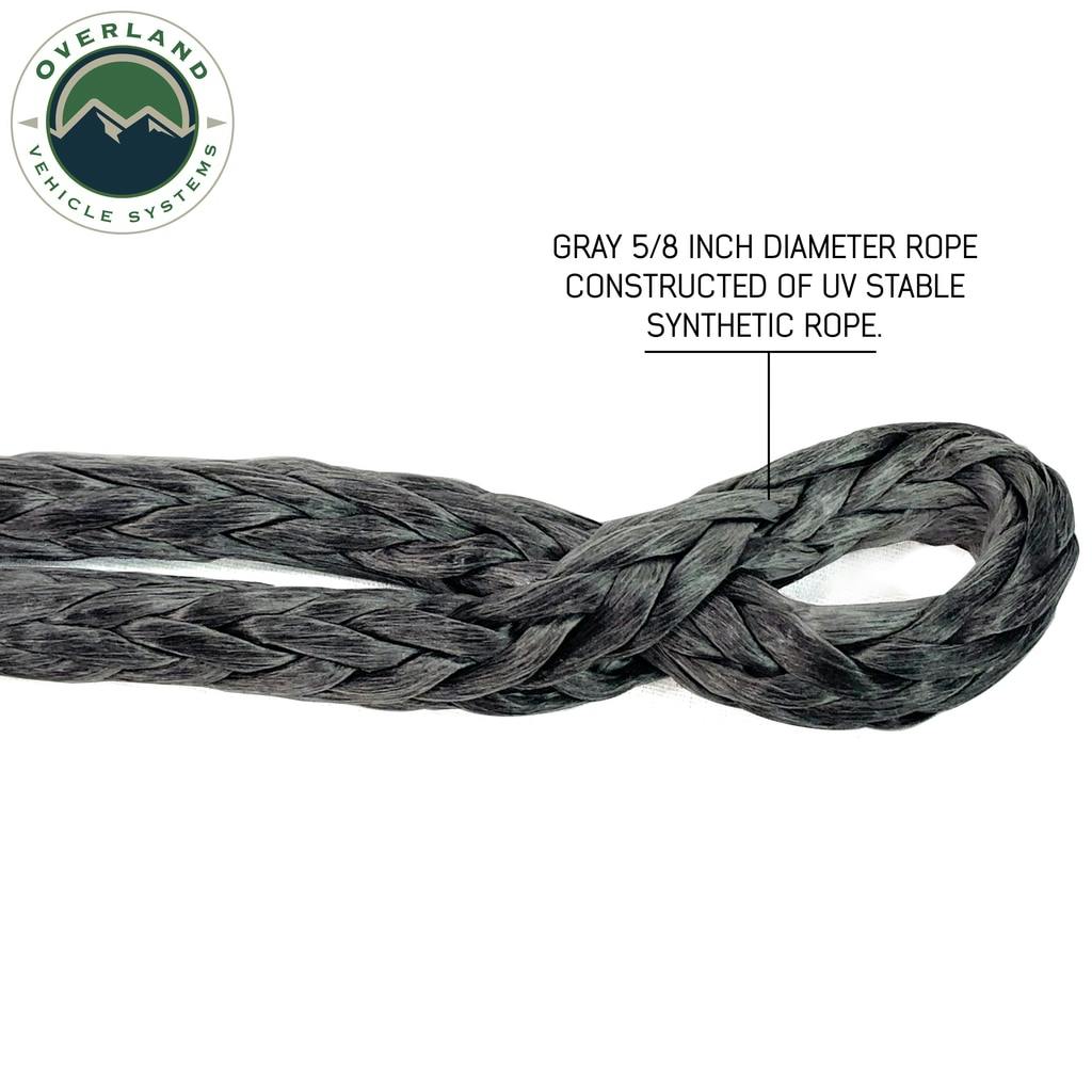 Overland Vehicle Systems 19159919 Soft Shackle 5/8 44,500 lb. With Collar - 22 With Storage Bag