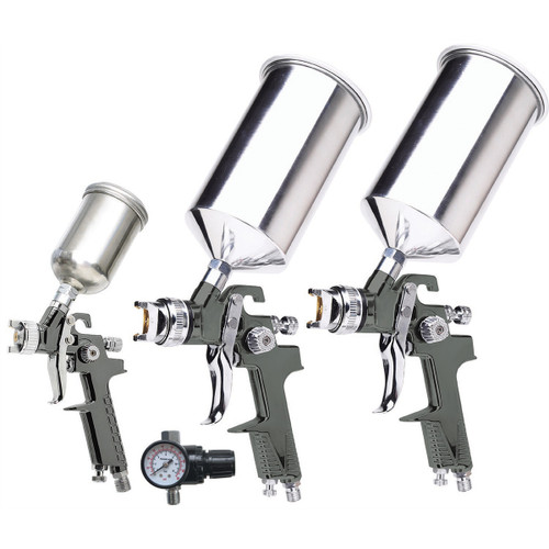 4 Pc. HVLP Gravity Feed Spray Gun Kit