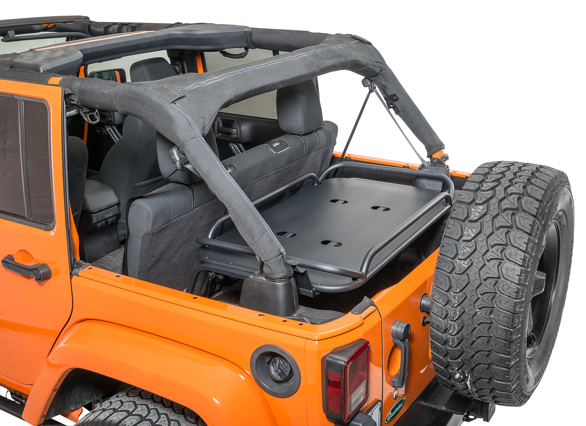 Rampage Products 86623 Rear Interior Sport Rack for 07-18 Jeep Wrangler Unlimited JK 4 Door