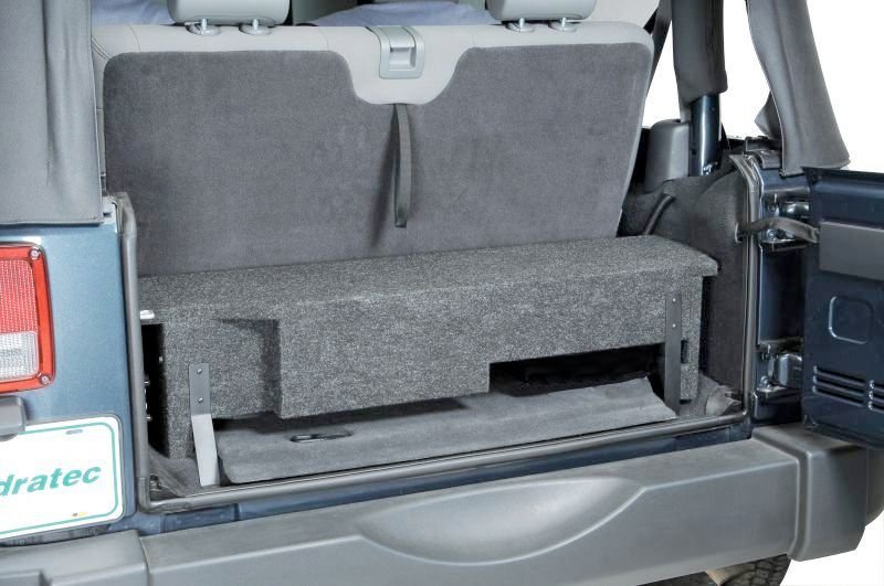 Quadratec JKFS-BOXL311 Custom Rear Subwoofer Enclosure with 10" Square Cutout for 11-18 Jeep Wrangler JK without Factory Subwoofer