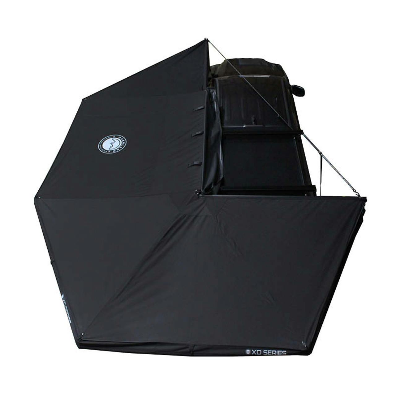 Overland Vehicle Systems 19690002 XD Nomadic 270 - Awning W/Lights & Black Out , Passenger Side, Black Body