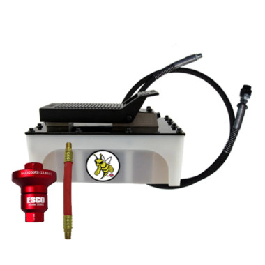 Esco 10875C Yellow Jackit Air/Hydraulic Pump, 5 Quart Plastic Reservoir (Contains 10875, 10604 Hose And 10601K)