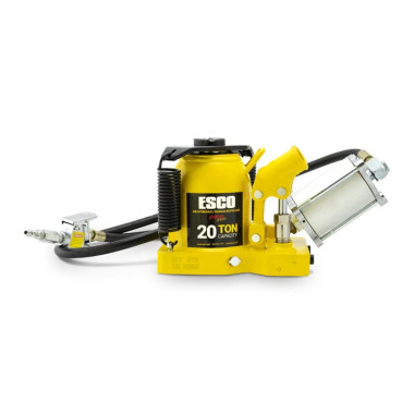 Esco 10382 Bottle Jack, 20 Ton, Air/Hydraulic, Heavy Duty Welded Base, Low Height