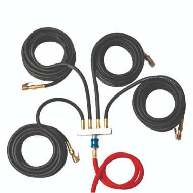 Esco 10966 Manifold, 4 Way w/ 4x6 Ft. Hose w/ Clip on Chucks [For use with 10963] NEW