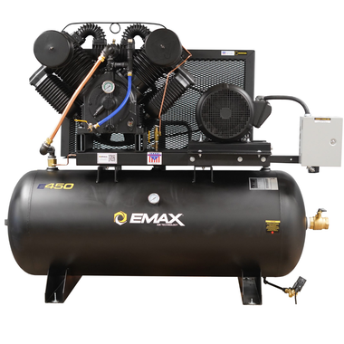 EMAX Industrial Plus 20 HP 3-Phase 2-Stage 120 gal Stationary Electric Air Compressor