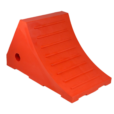 AME 15325 Urethane Wheel Chock Orange 13.75" x 7.75" x 8"